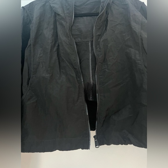 Zara Cropped Packable Black Rain Jacket Size Medium - Picture 9 of 16